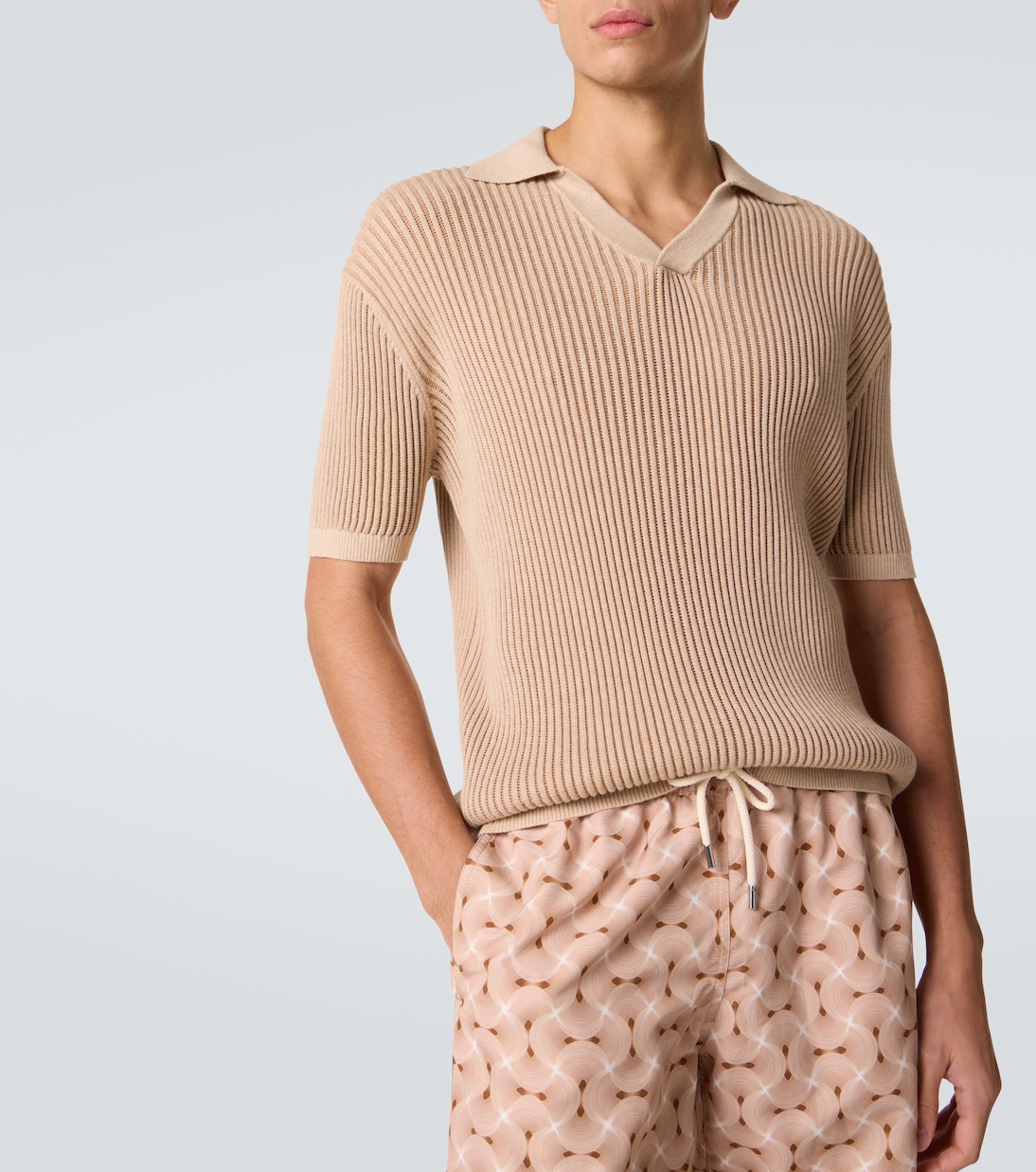 Rino cotton and cashmere polo shirt | Frescobol Carioca