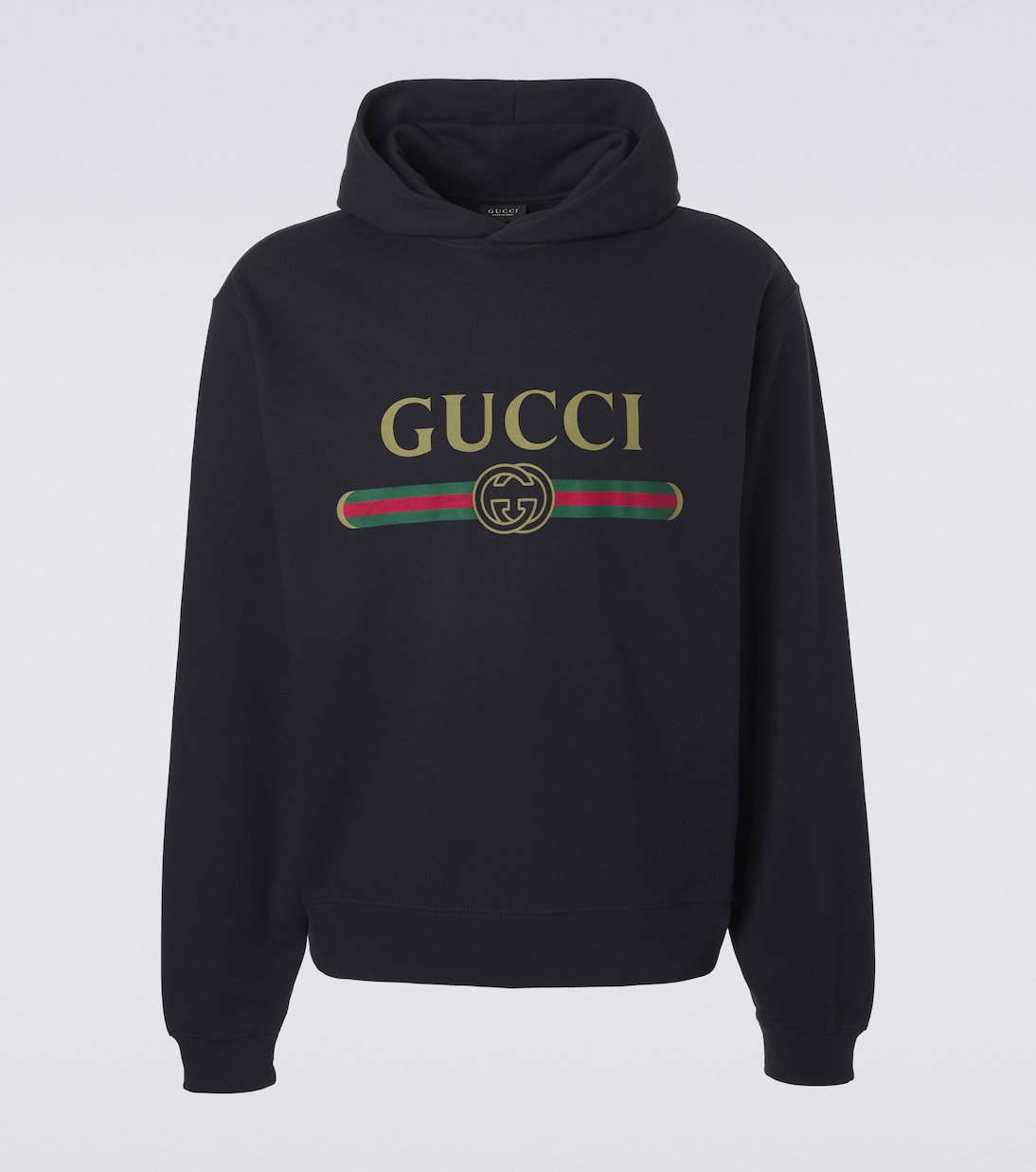 Logo cotton and cashmere jersey hoodie | Gucci