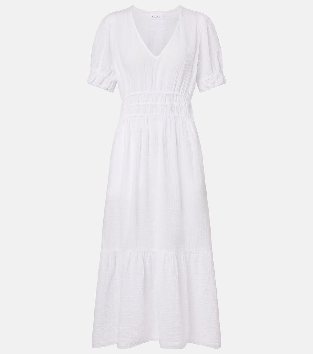 Midikleid Rivelle aus Baumwoll-Gaze | Velvet