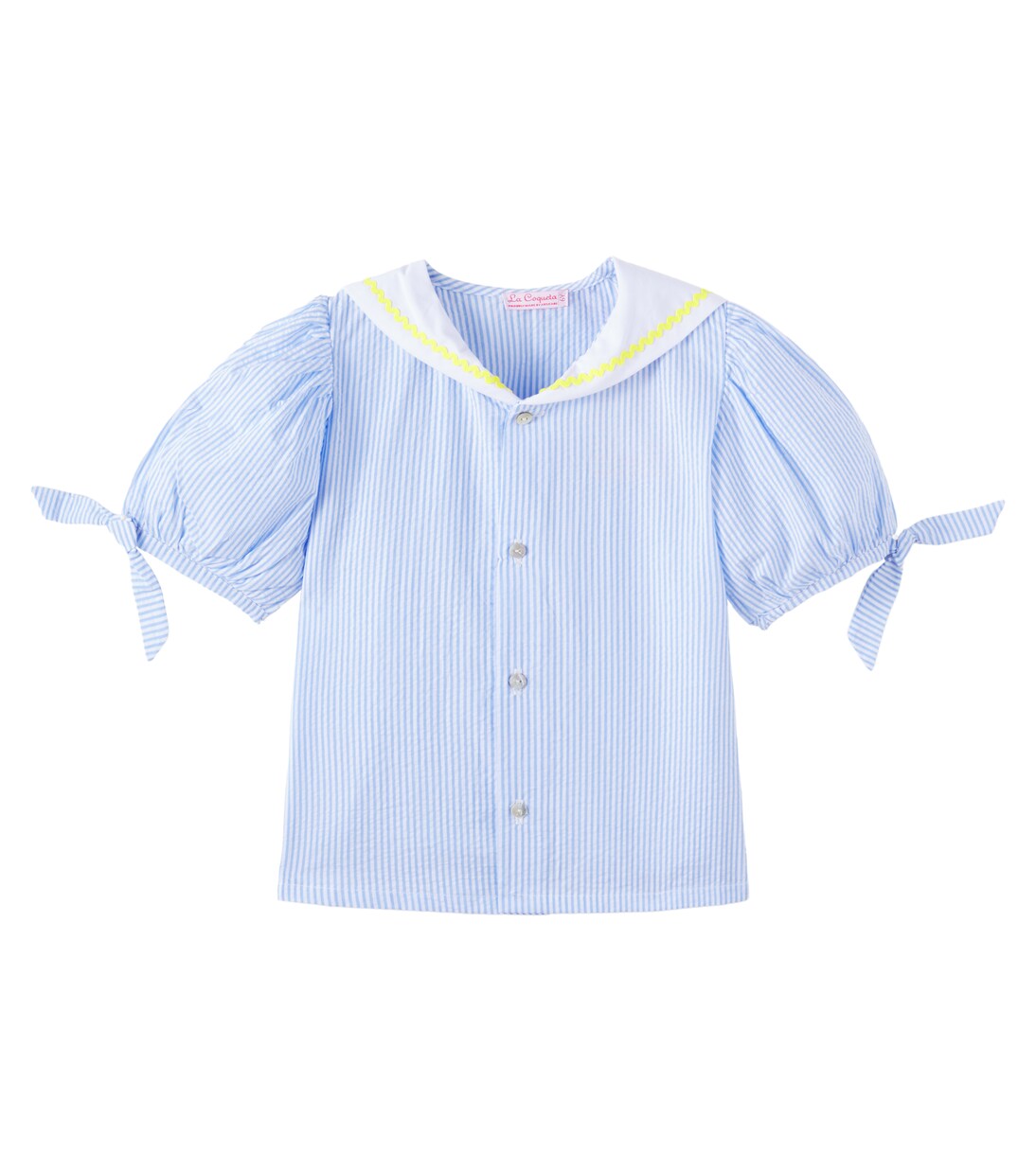 Georgina pinstriped cotton blouse | La Coqueta