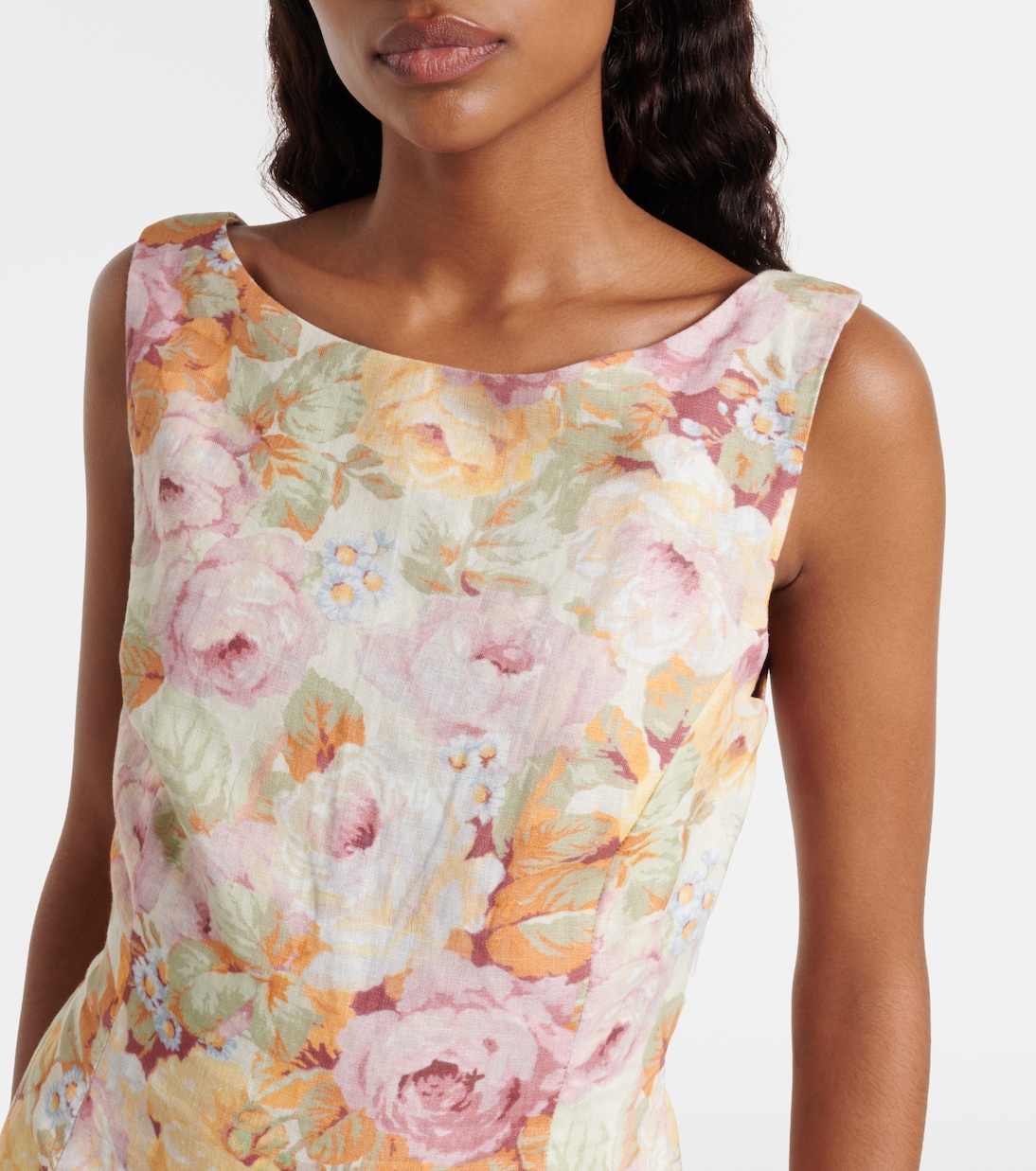 Sofia floral linen minidress | Faithfull
