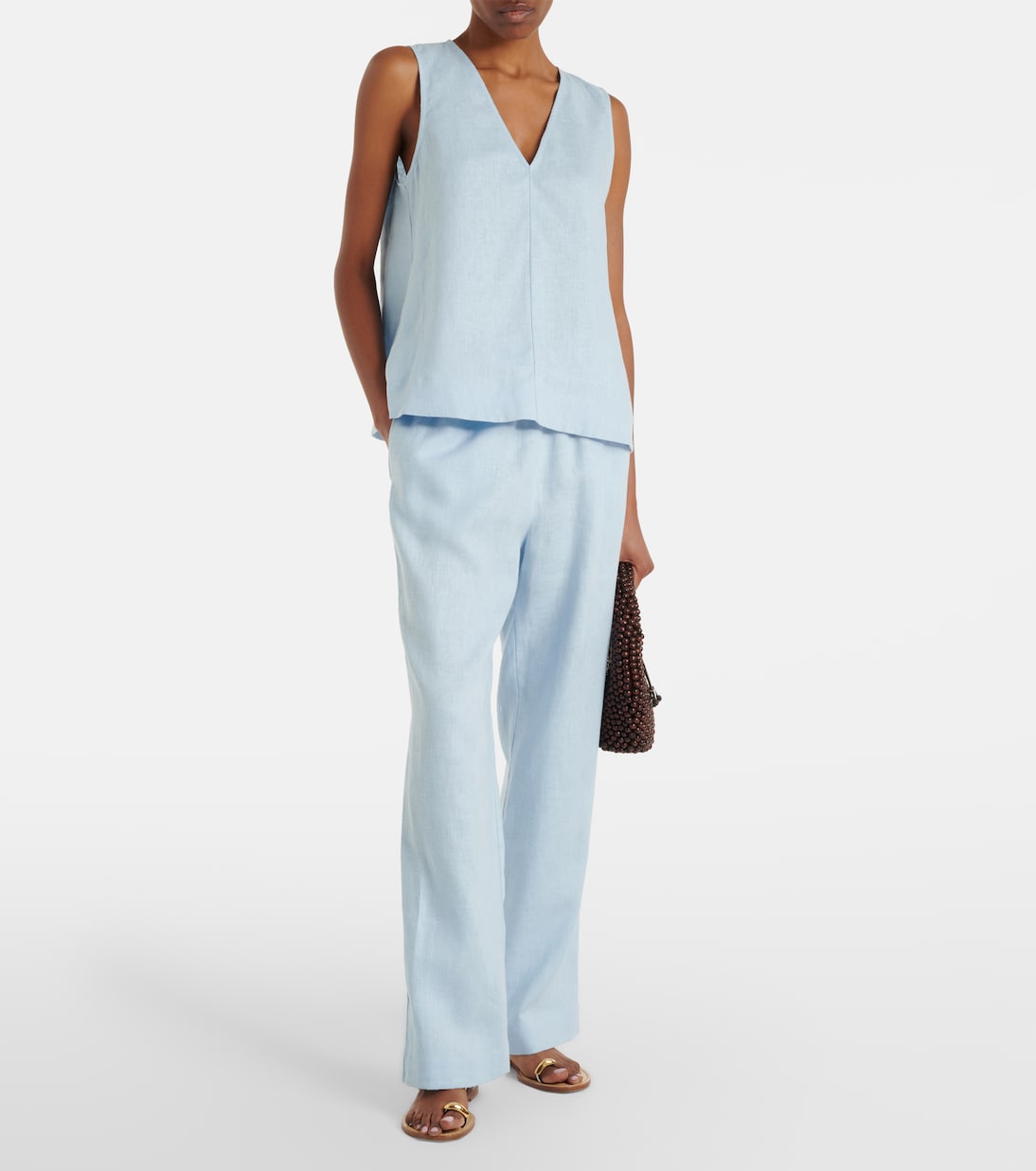 Aurelia linen wide-leg pants | Asceno