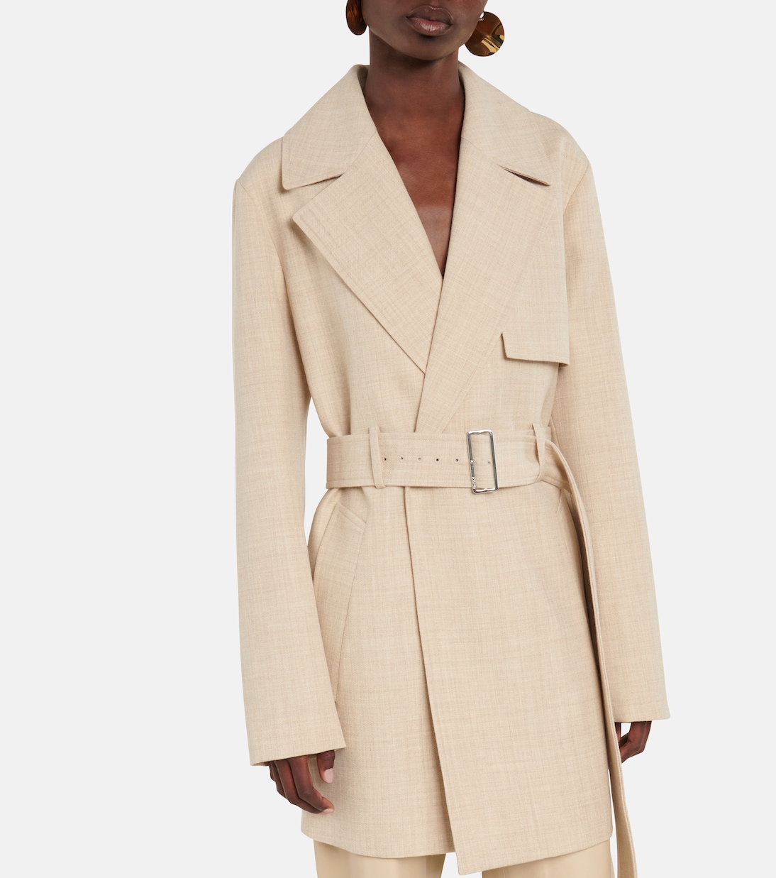 Chasy belted wool twill jacket | Joseph