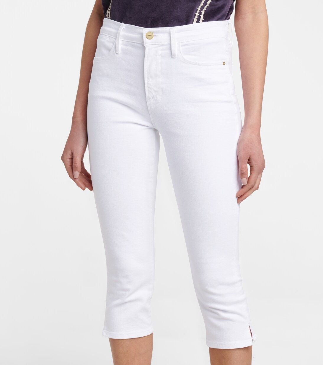 Le High Pedal Pusher denim shorts | Frame