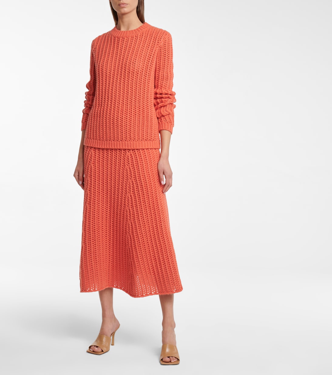 Falda midi Pablo en bouclé de cachemir | Gabriela Hearst