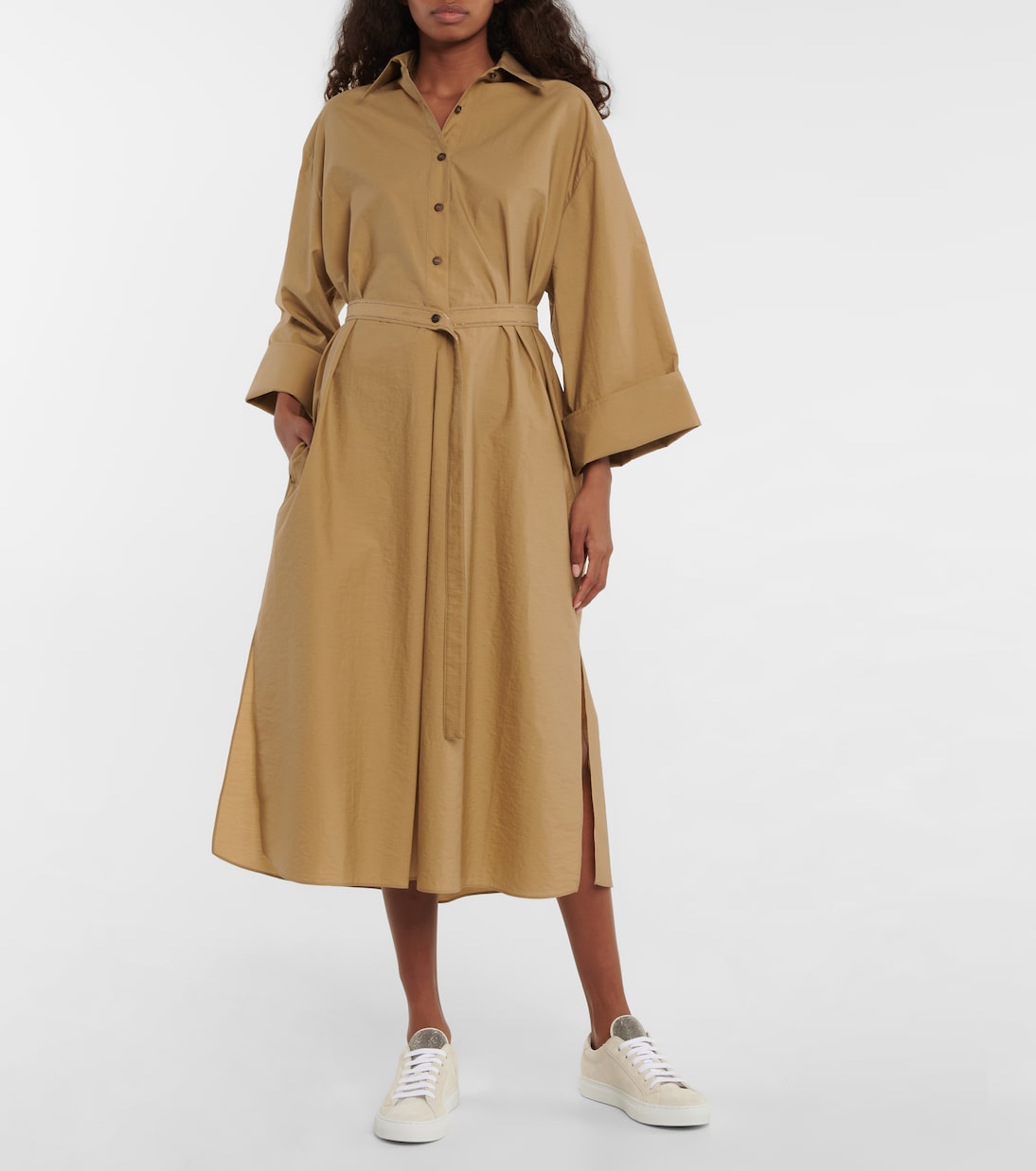 Robe chemise en coton mélangé | Brunello Cucinelli