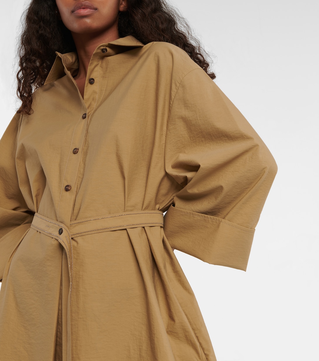 Robe chemise en coton mélangé | Brunello Cucinelli