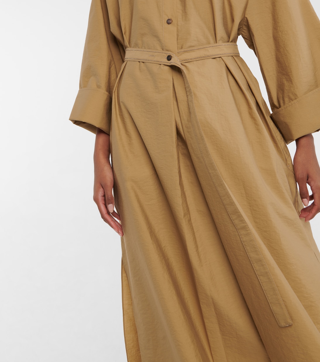 Robe chemise en coton mélangé | Brunello Cucinelli