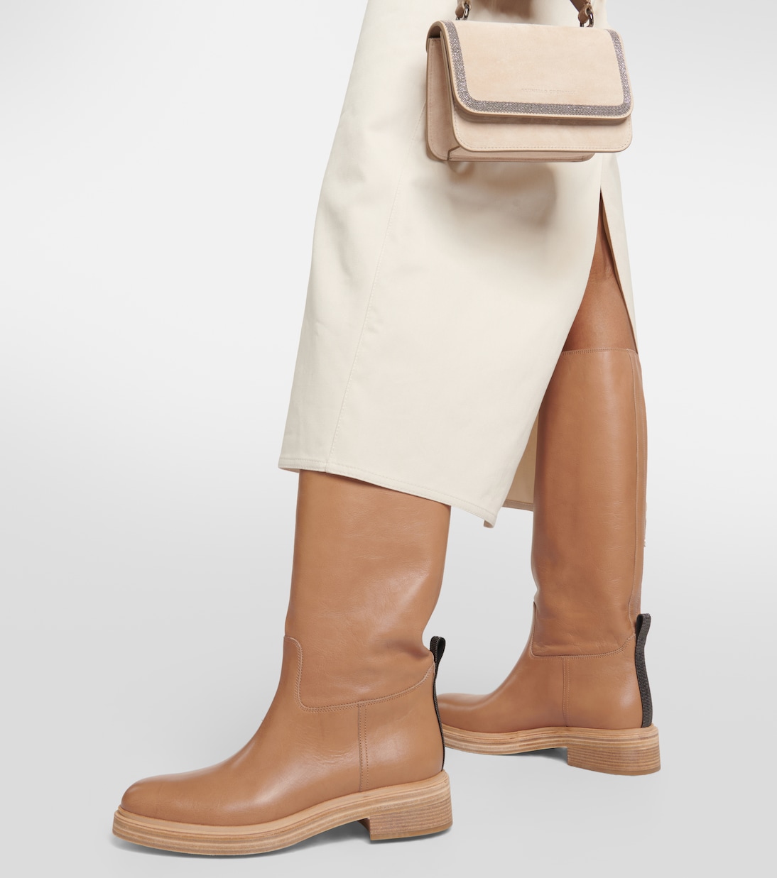 Botas de montar de piel | Brunello Cucinelli