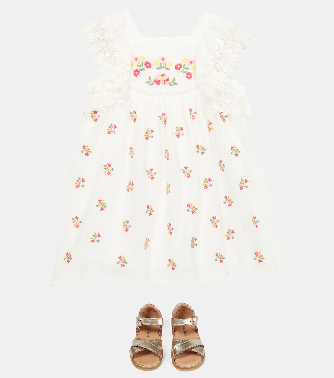 Besticktes Kleid Aguila aus Baumwolle | Louise Misha