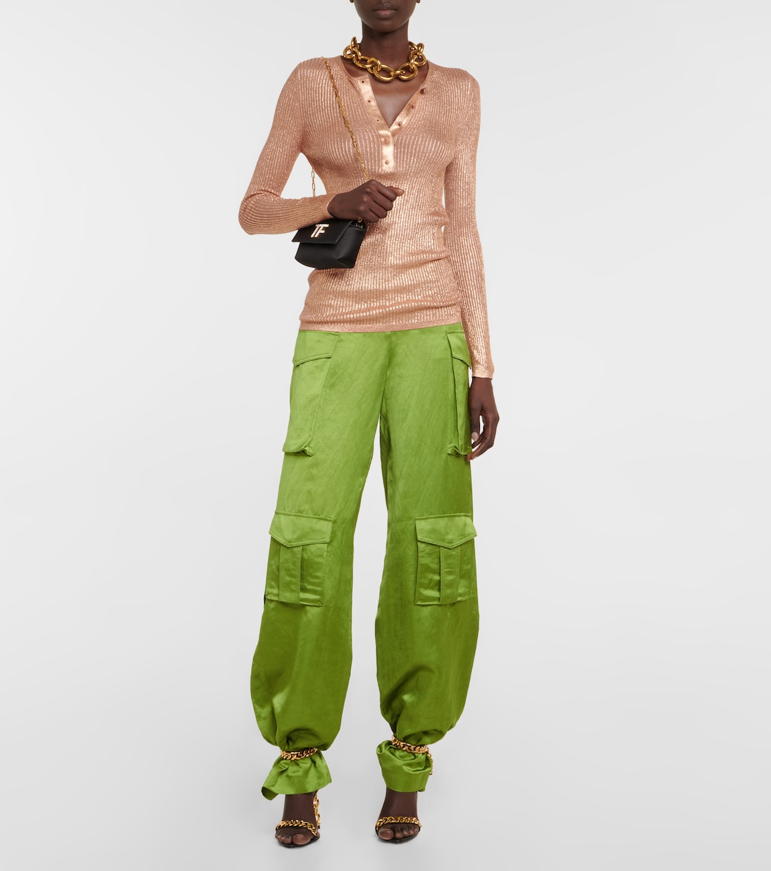 Sandali in pelle con catena | Tom Ford