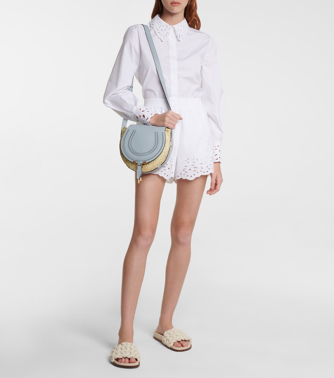 Borsa a tracolla Marcie Small in rafia | Chloé