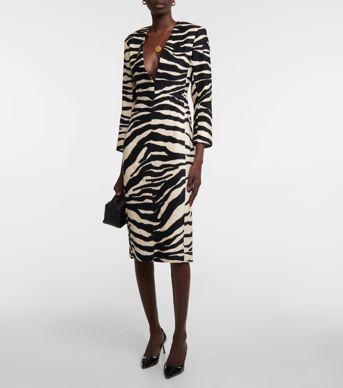 Zebra-print midi dress | Dries Van Noten