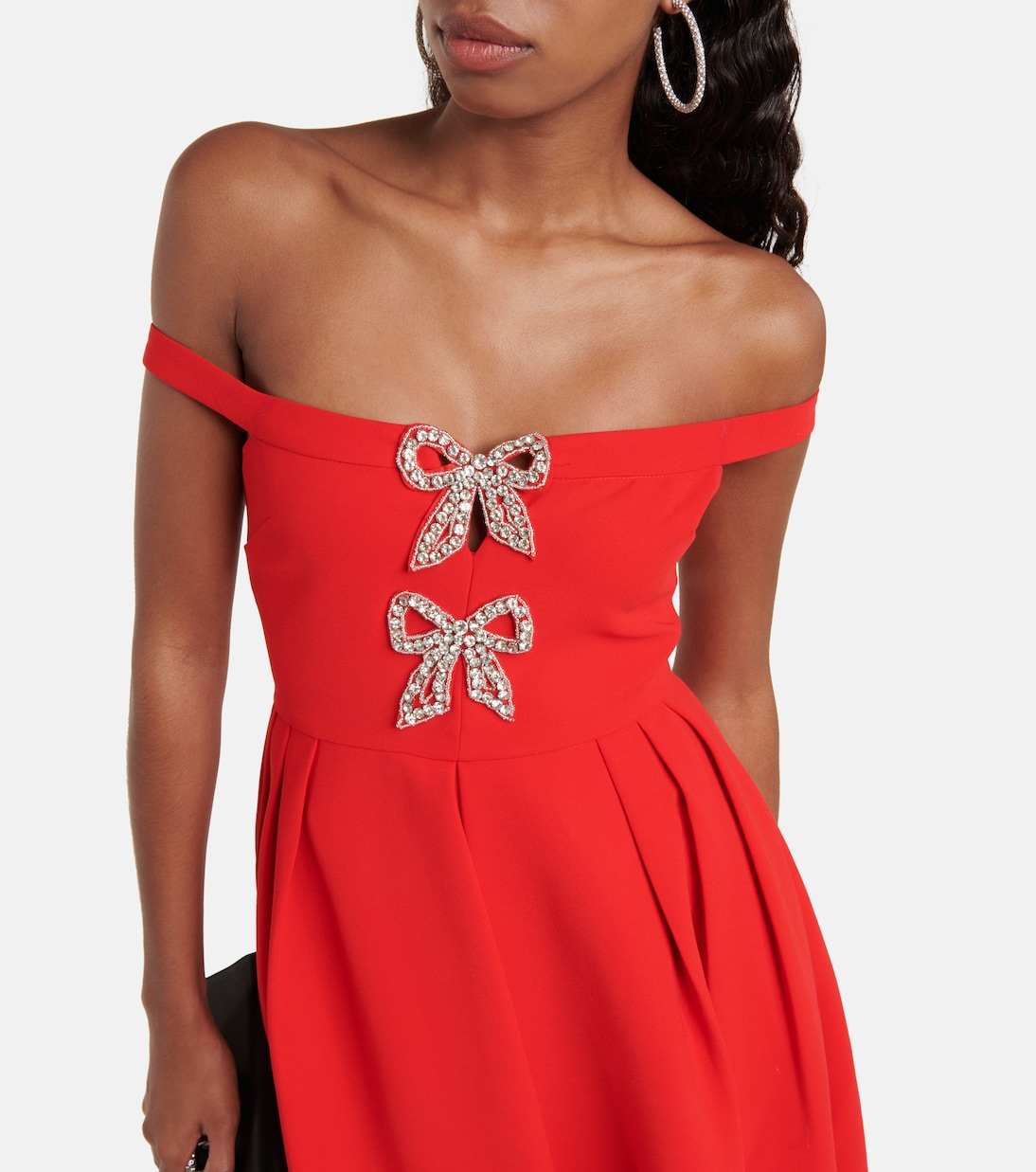 Embellished off-shoulder midi dress | Self-Portrait