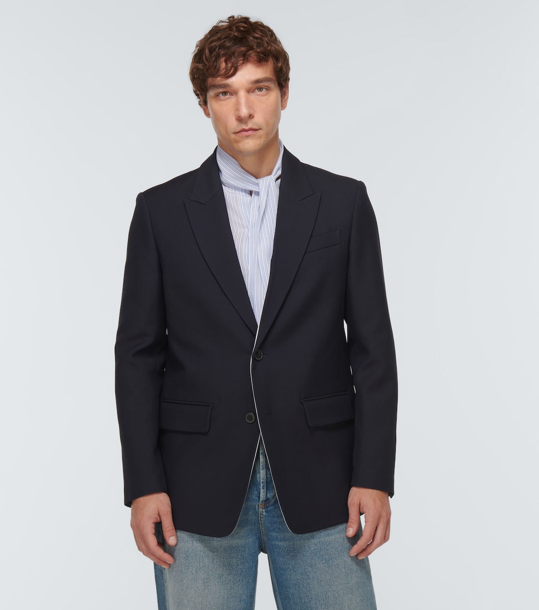 Single-breasted wool and silk blazer | Valentino