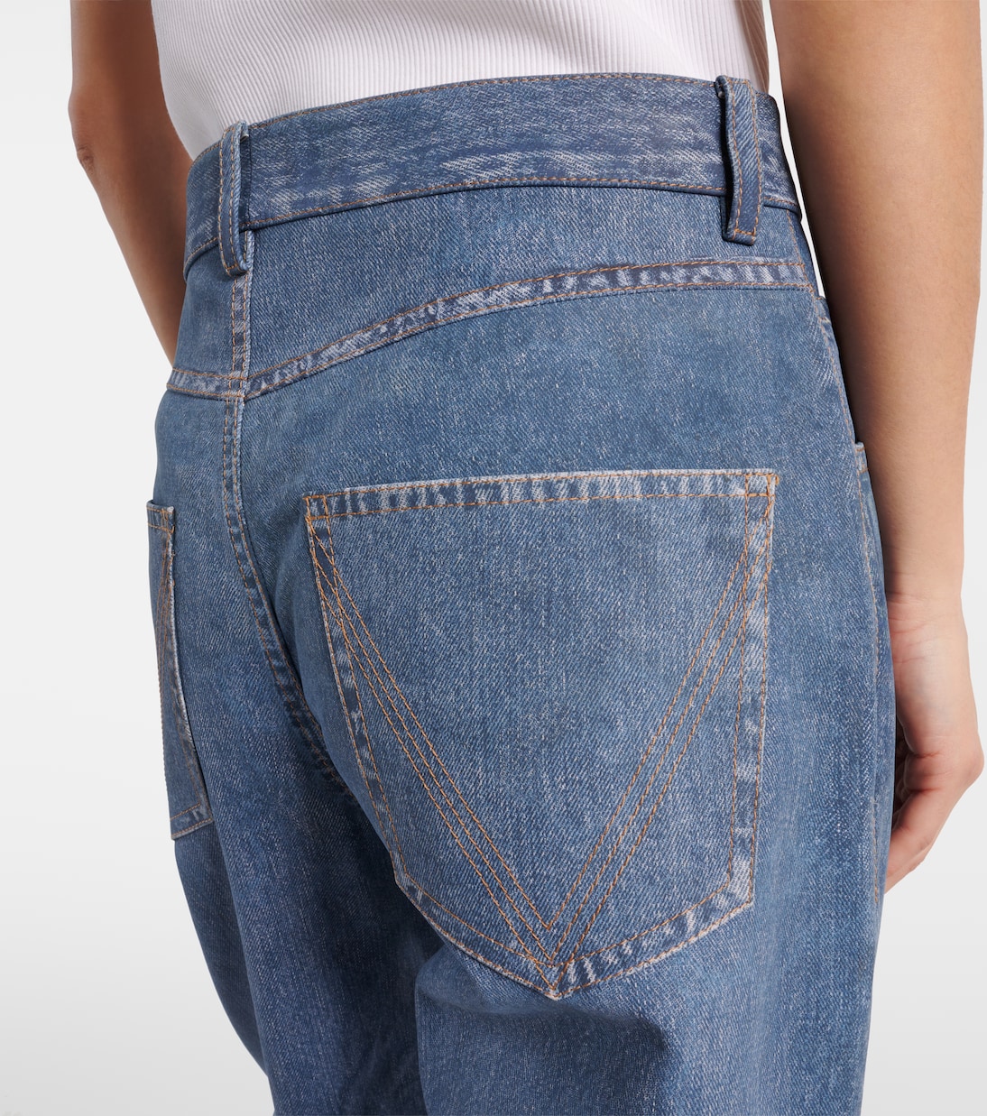 Pantalon ample imprimé en cuir | Bottega Veneta