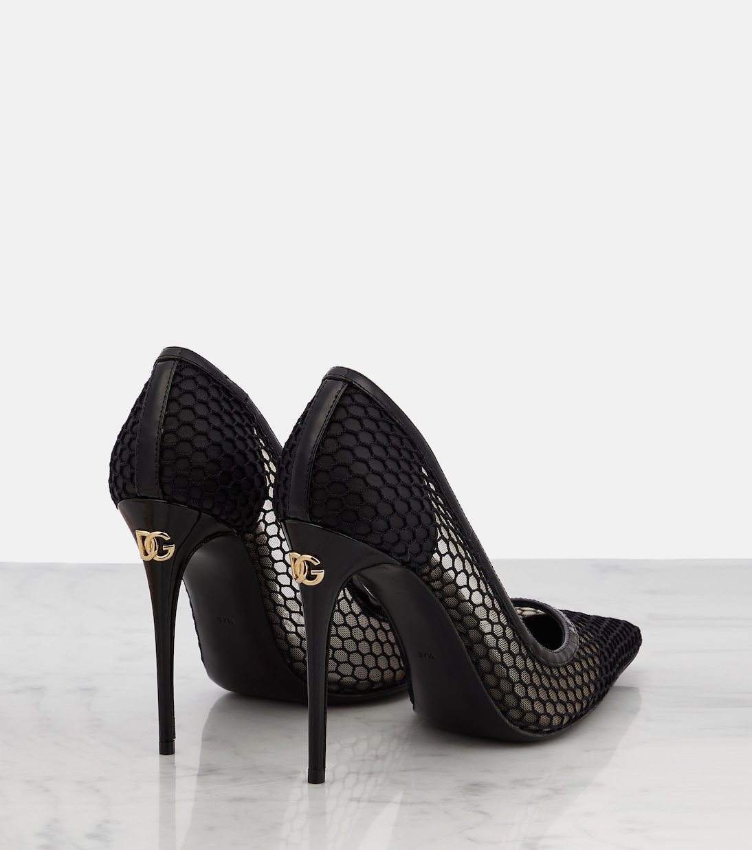 Pumps aus Leder mit Mesh | Dolce&Gabbana