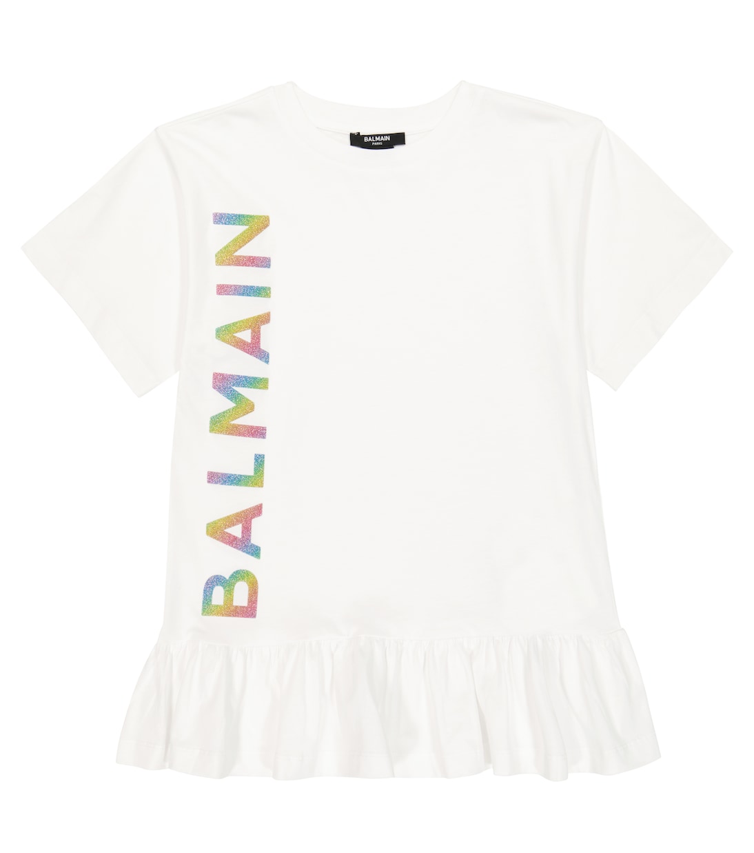 Logo cotton jersey dress | Balmain Kids