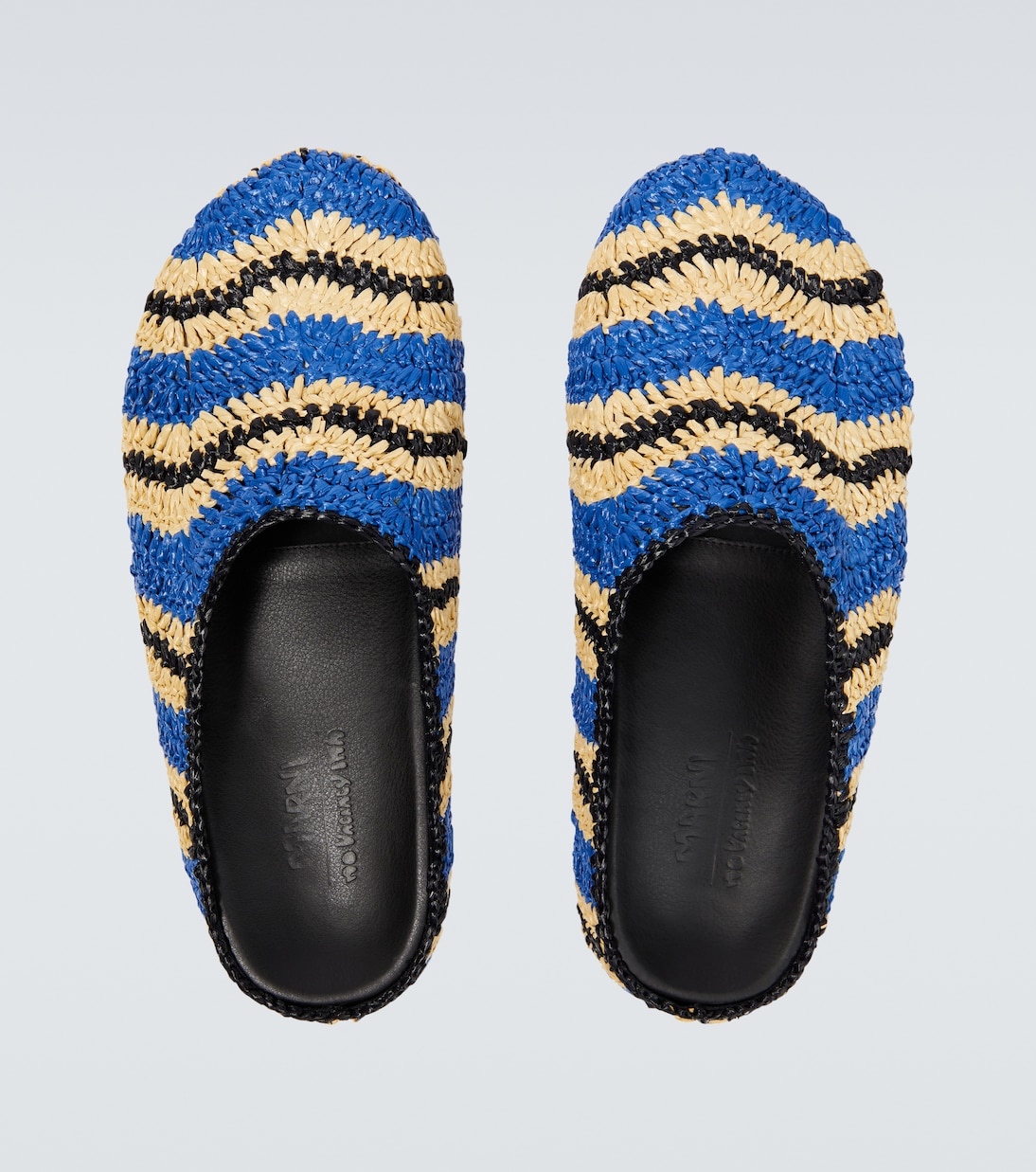 x No Vacancy Inn raffia-effect slippers | Marni