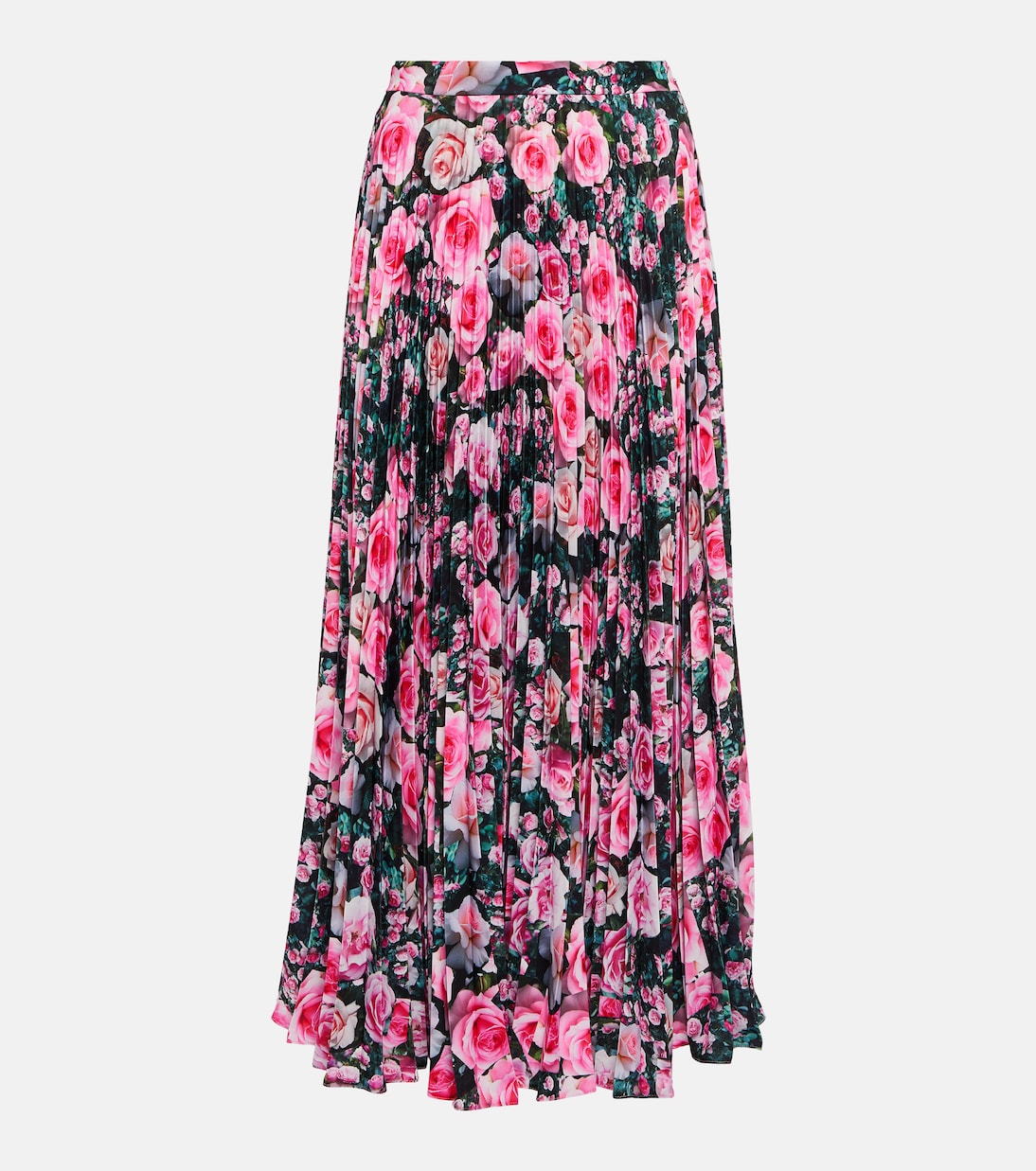Floral high-rise pleated midi skirt | Christopher Kane