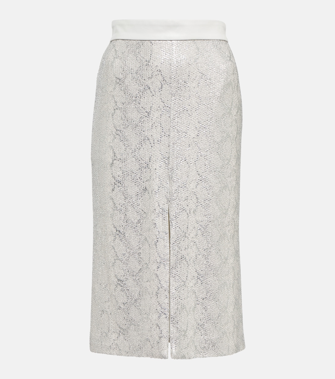 Sequined snake-effect midi skirt | Jacques Wei