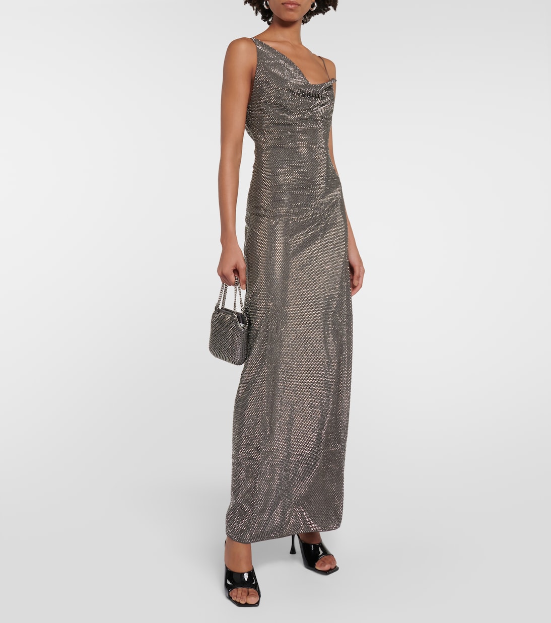 Robe longue asymétrique à ornements | Stella McCartney