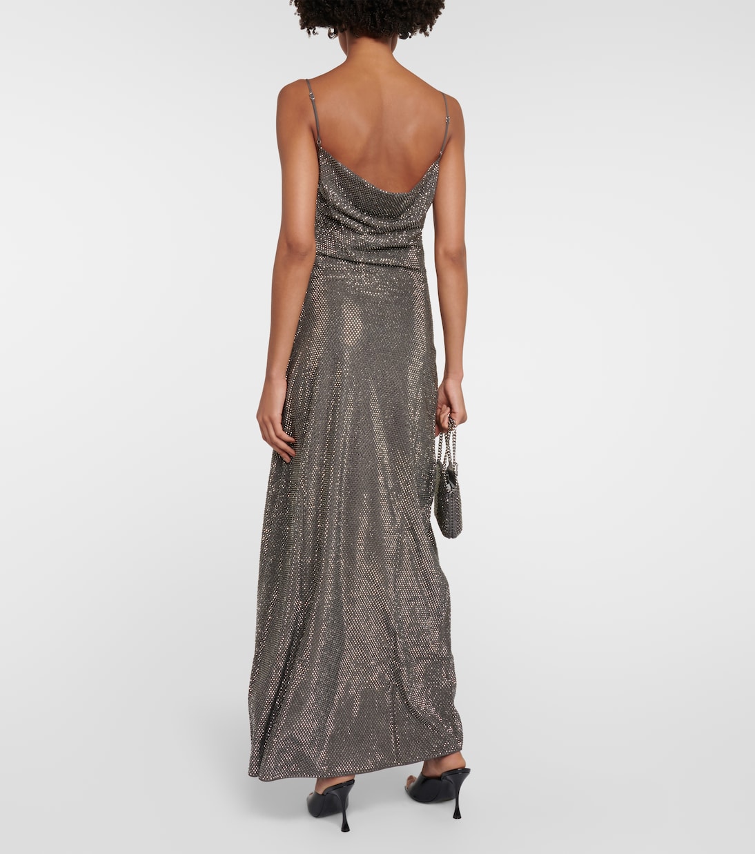 Robe longue asymétrique à ornements | Stella McCartney