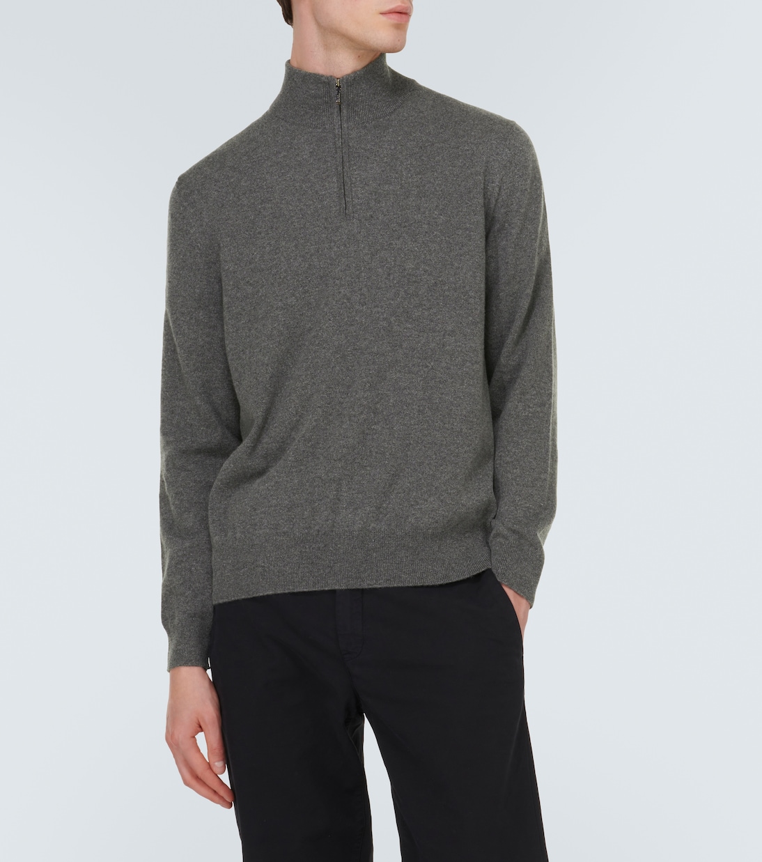 Pullover in cashmere con zip | Loro Piana