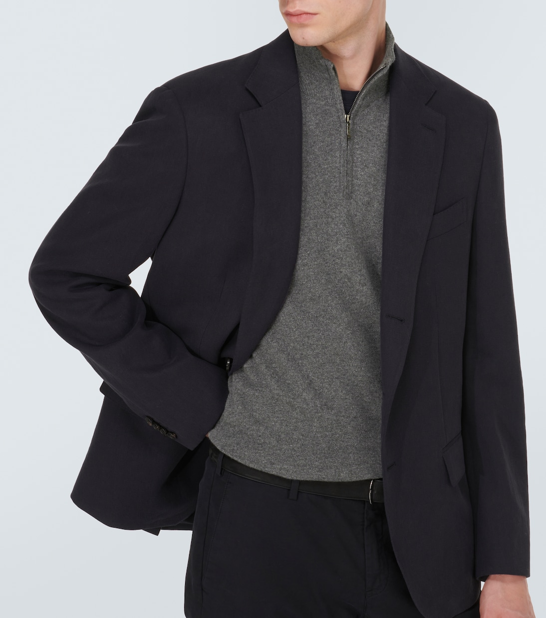 Pullover in cashmere con zip | Loro Piana