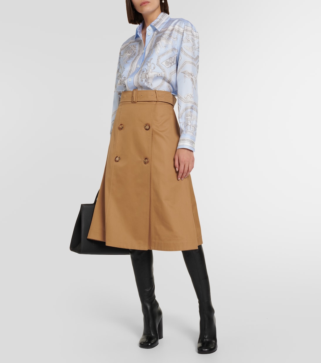 Gonna midi in cotone | Burberry