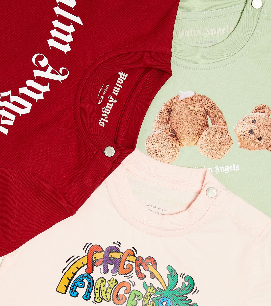 Baby - Set di 3 T-shirt in jersey di cotone | Palm Angels Kids