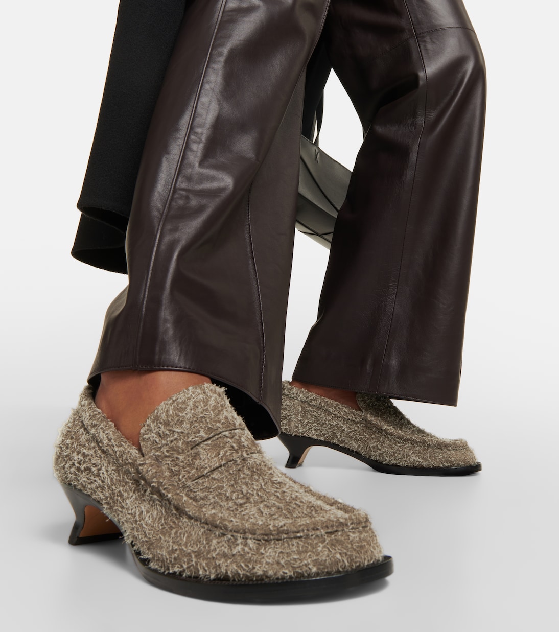 Terra 40 suede loafer pumps | Loewe