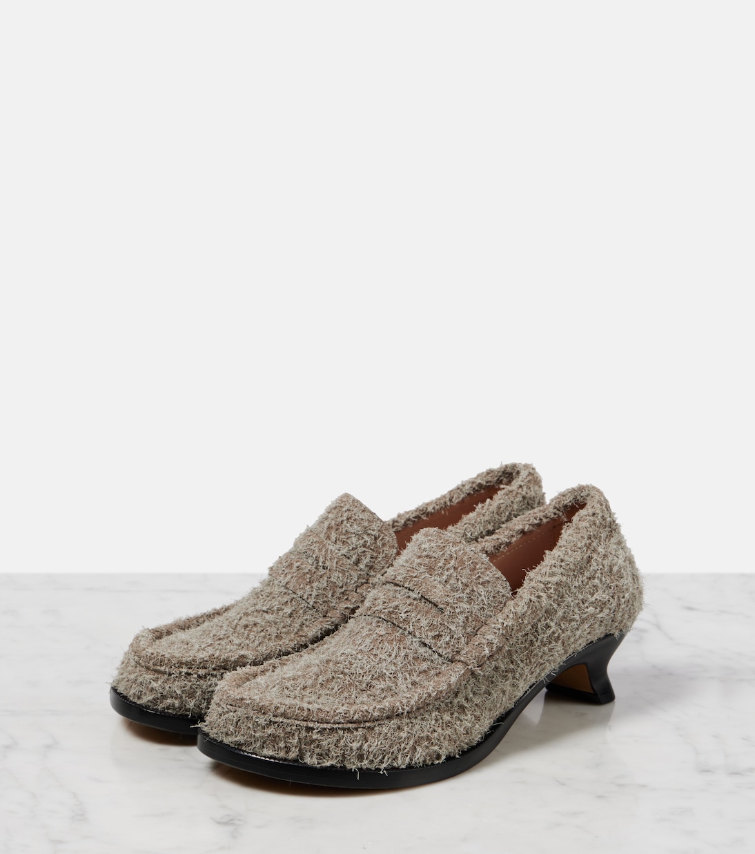Terra 40 suede loafer pumps | Loewe