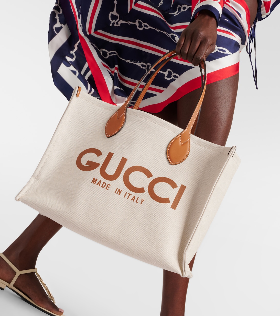 Tote Medium aus Canvas mit Leder | Gucci