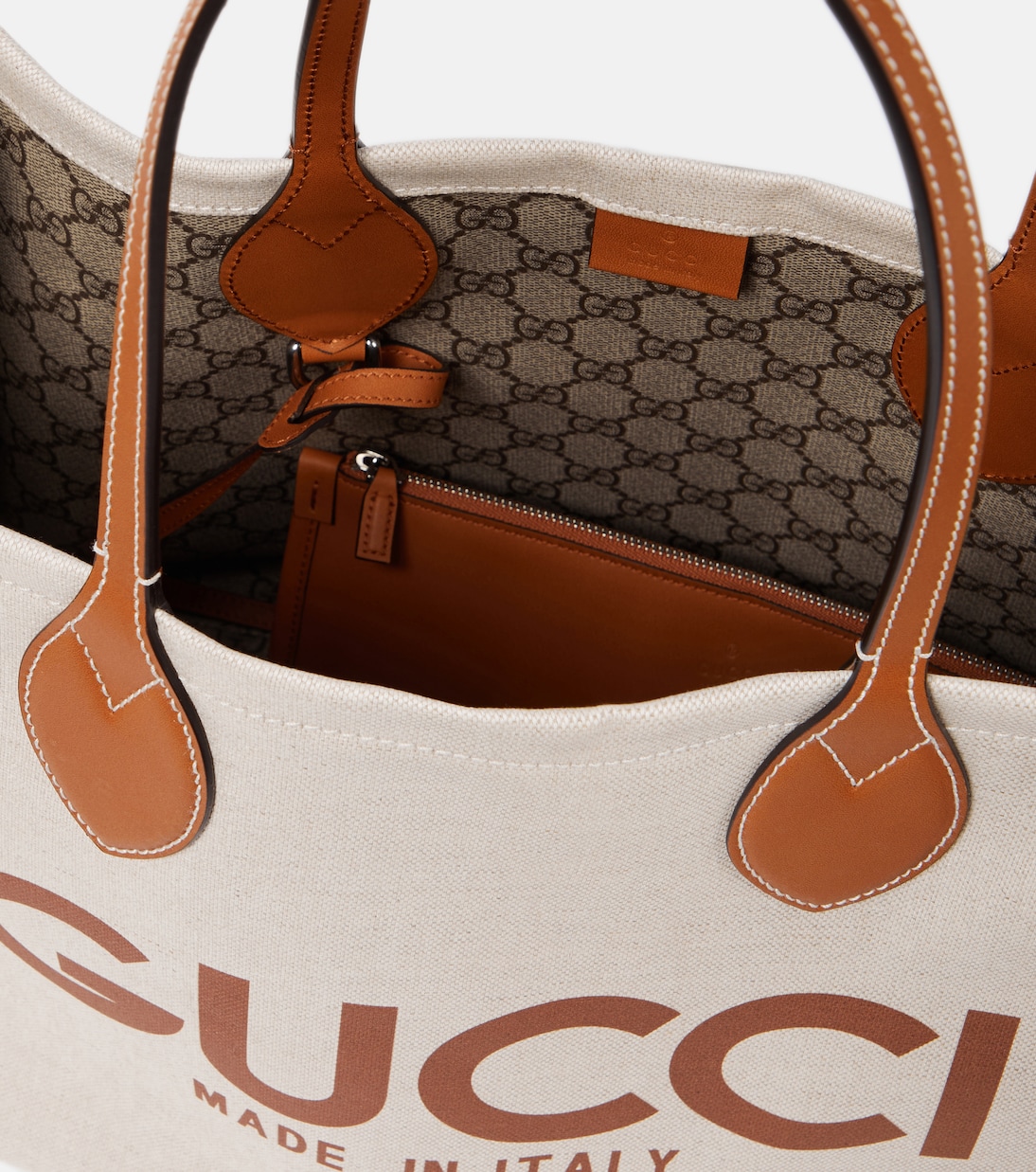 Tote Medium aus Canvas mit Leder | Gucci
