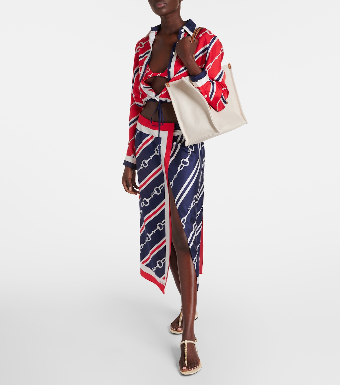 Tote Medium aus Canvas mit Leder | Gucci