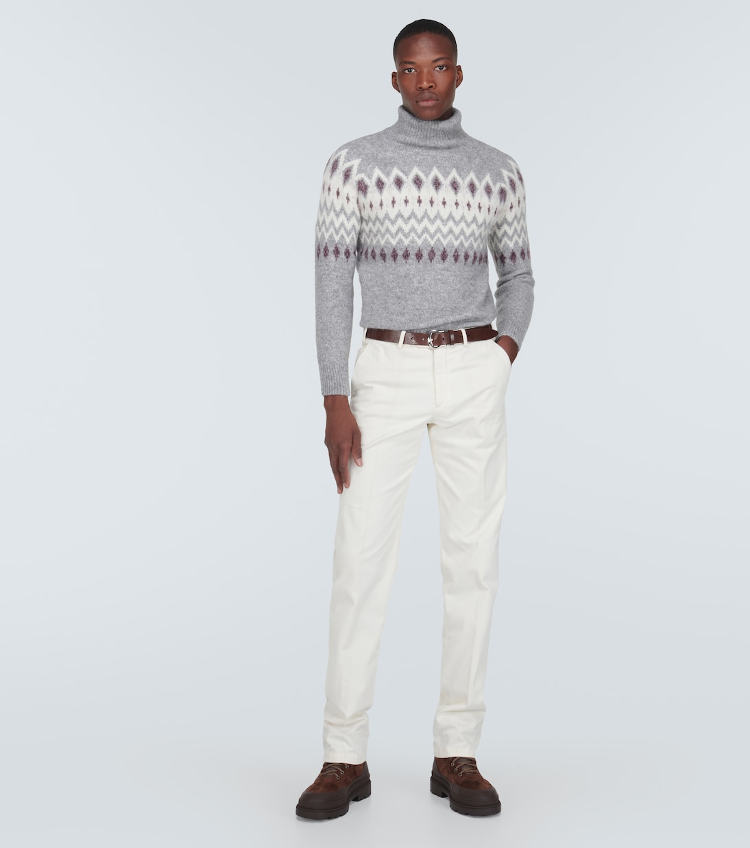 Schnürstiefel aus Veloursleder | Brunello Cucinelli