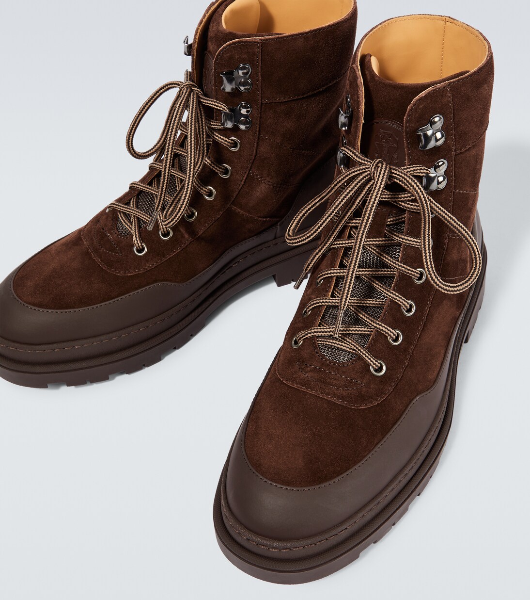 Schnürstiefel aus Veloursleder | Brunello Cucinelli