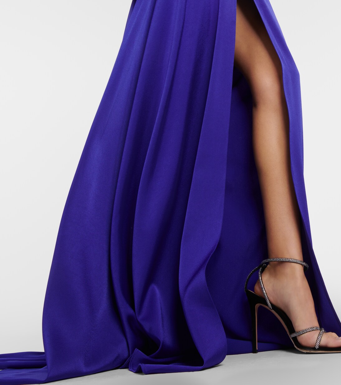 Strapless draped satin gown | Alex Perry