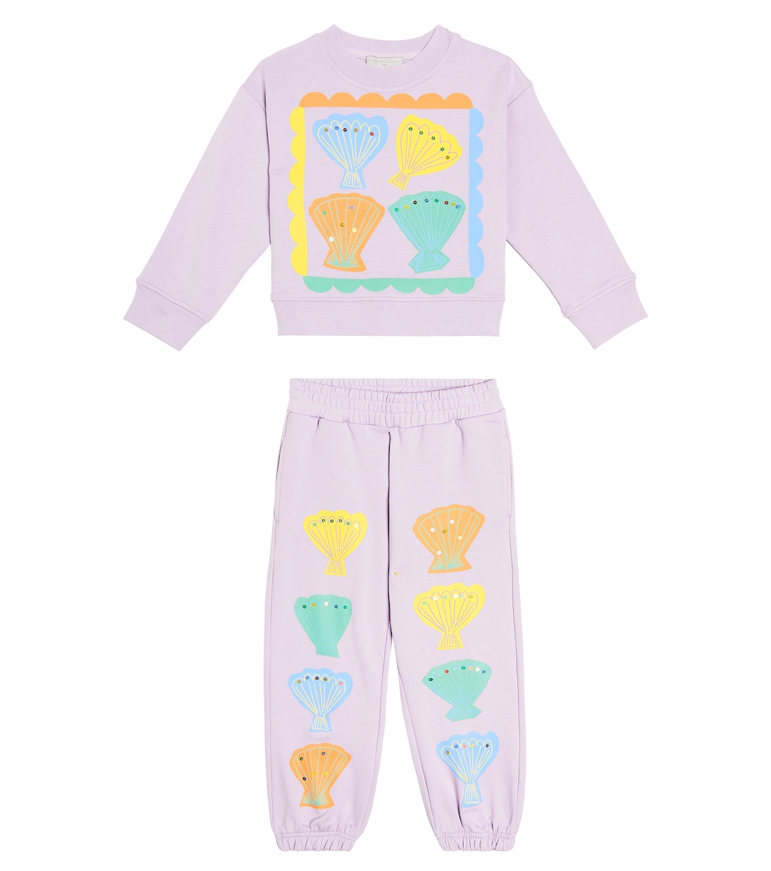 Printed cotton fleece sweatshirt and shorts set | Stella McCartney Kids