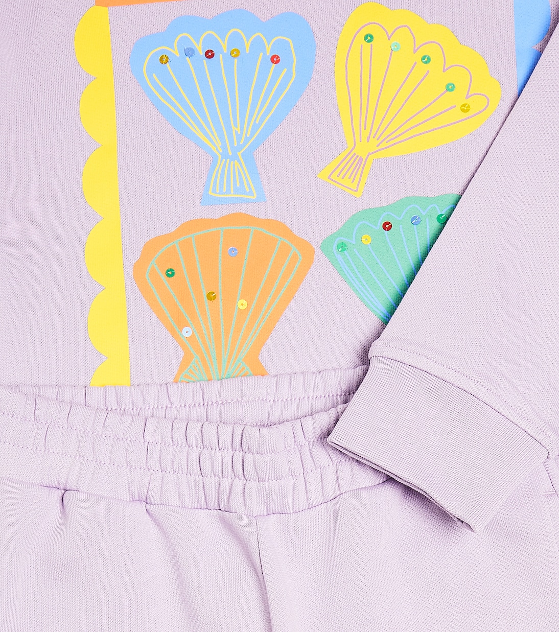 Printed cotton fleece sweatshirt and shorts set | Stella McCartney Kids