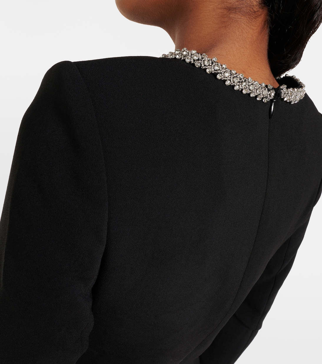 Embellished crêpe top | Self-Portrait
