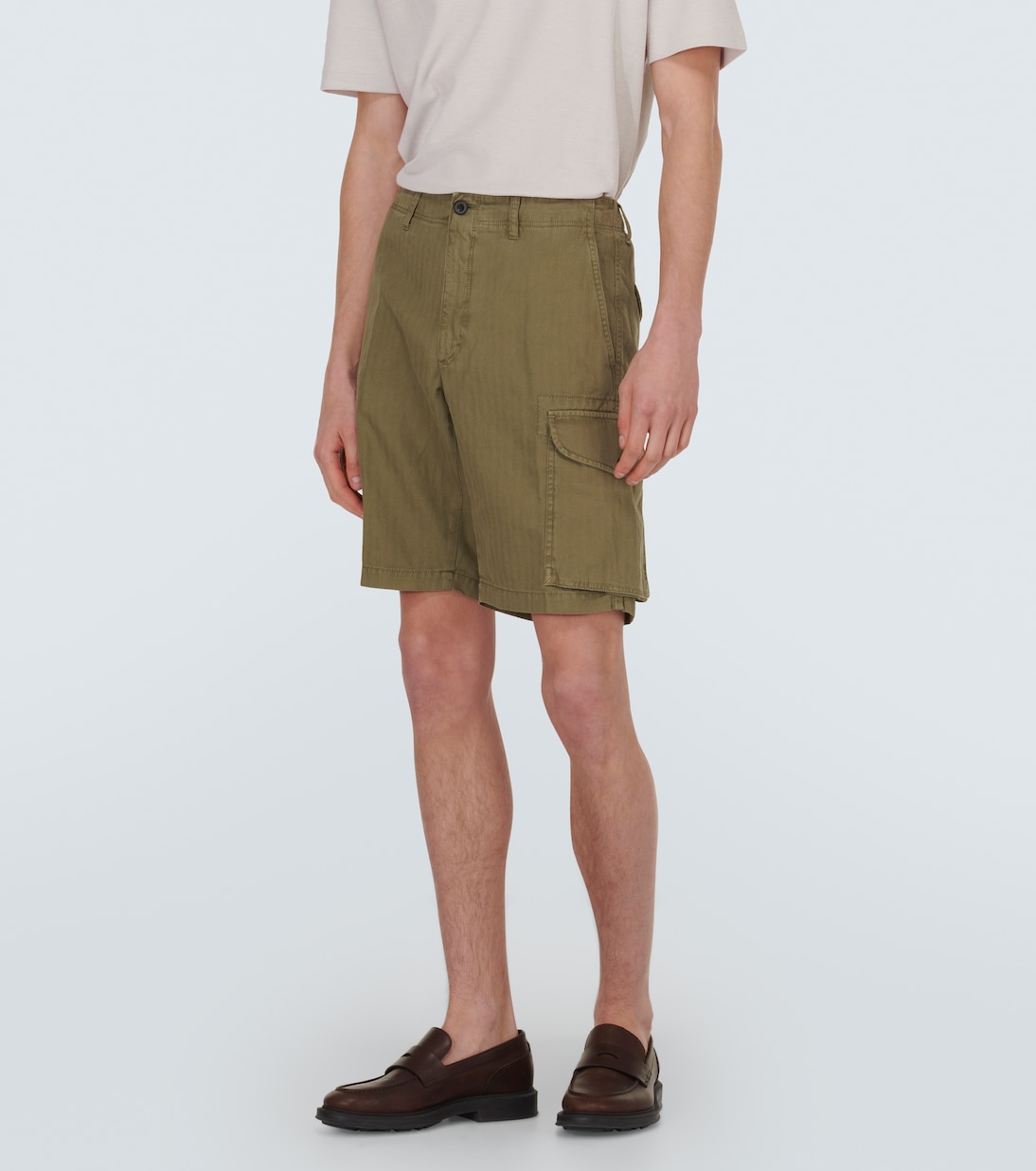 Shorts cargo de algodón y lino | Incotex