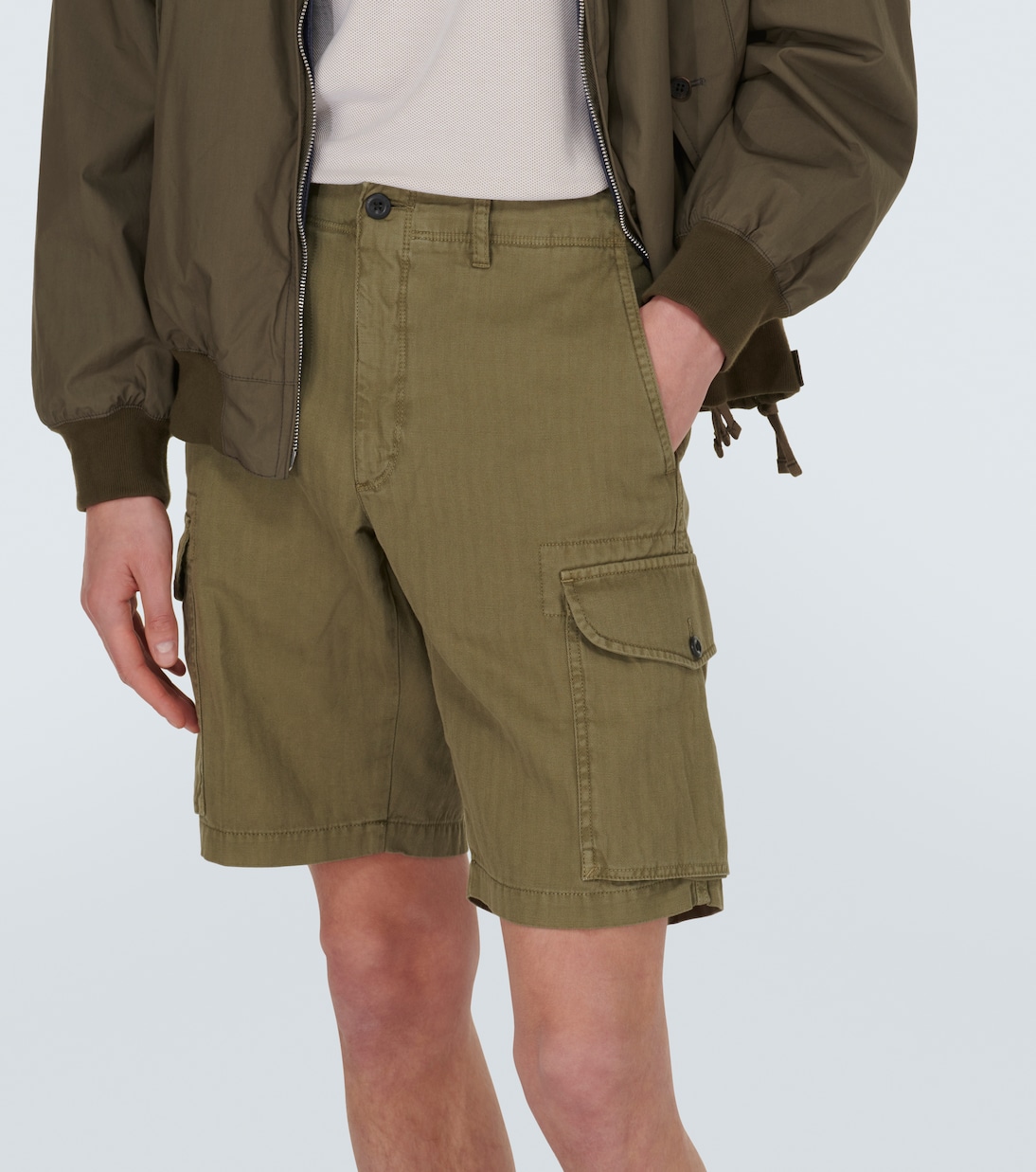 Shorts cargo de algodón y lino | Incotex