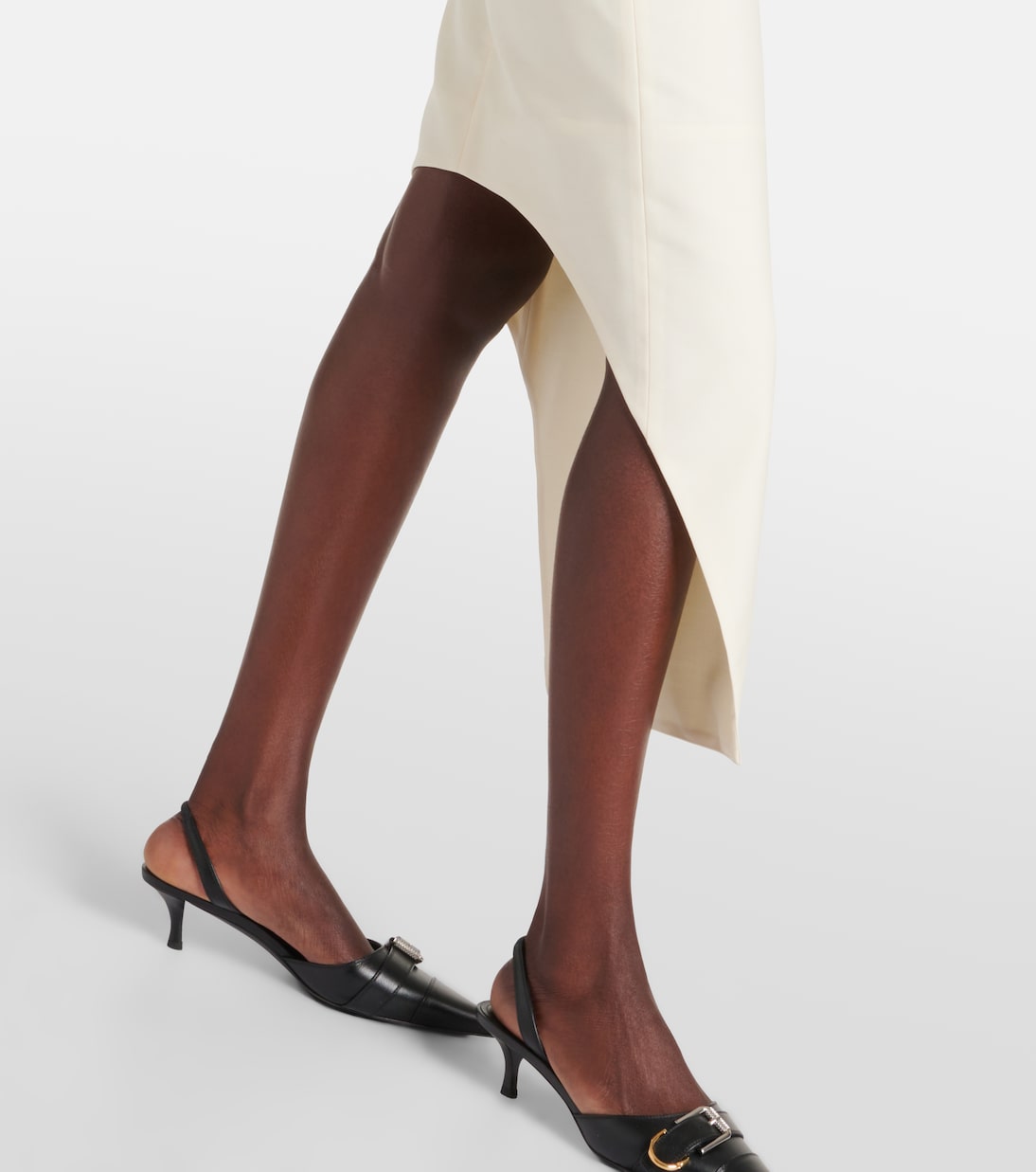 Asymmetric mohair and wool midi skirt | Givenchy