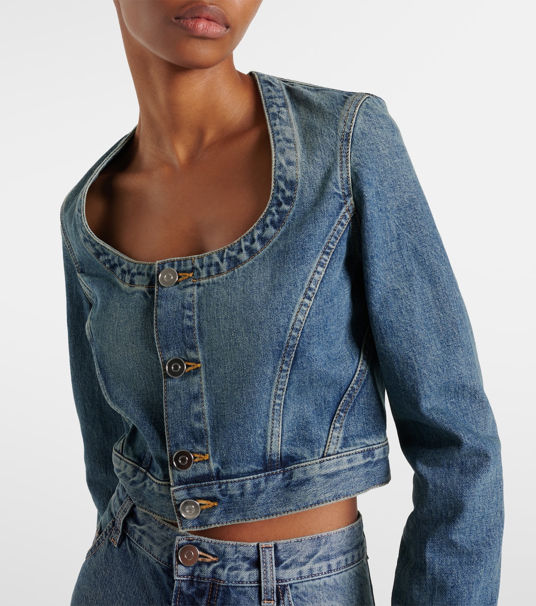 Chaqueta Denim Corta Alaïa para Jóvenes Modernos
