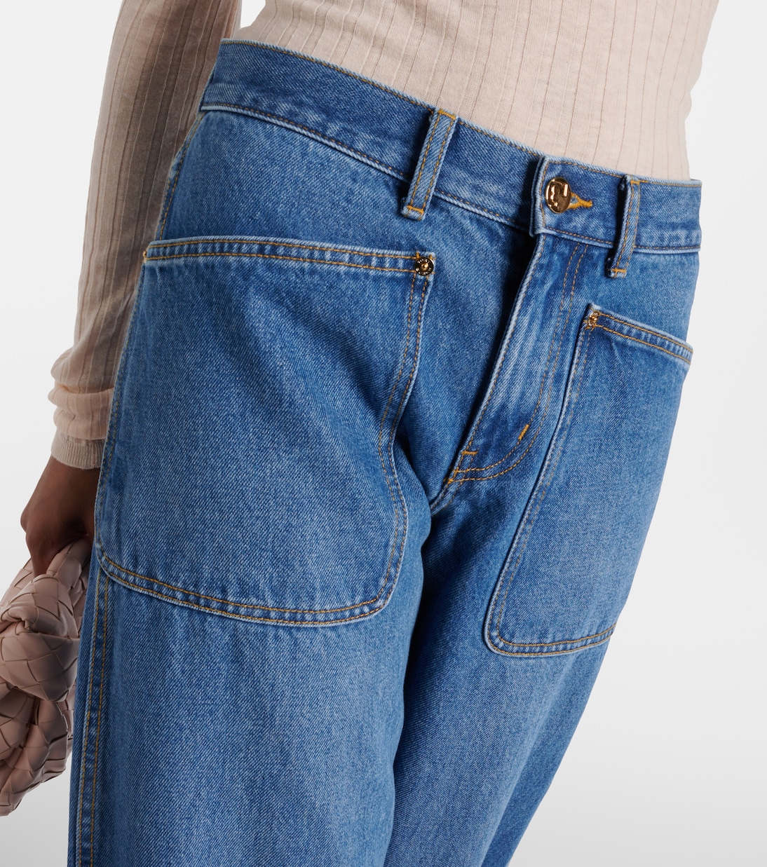 High-rise cargo jeans | Tory Burch