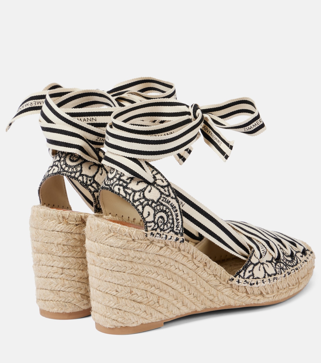 Striped espadrilles wedge shop