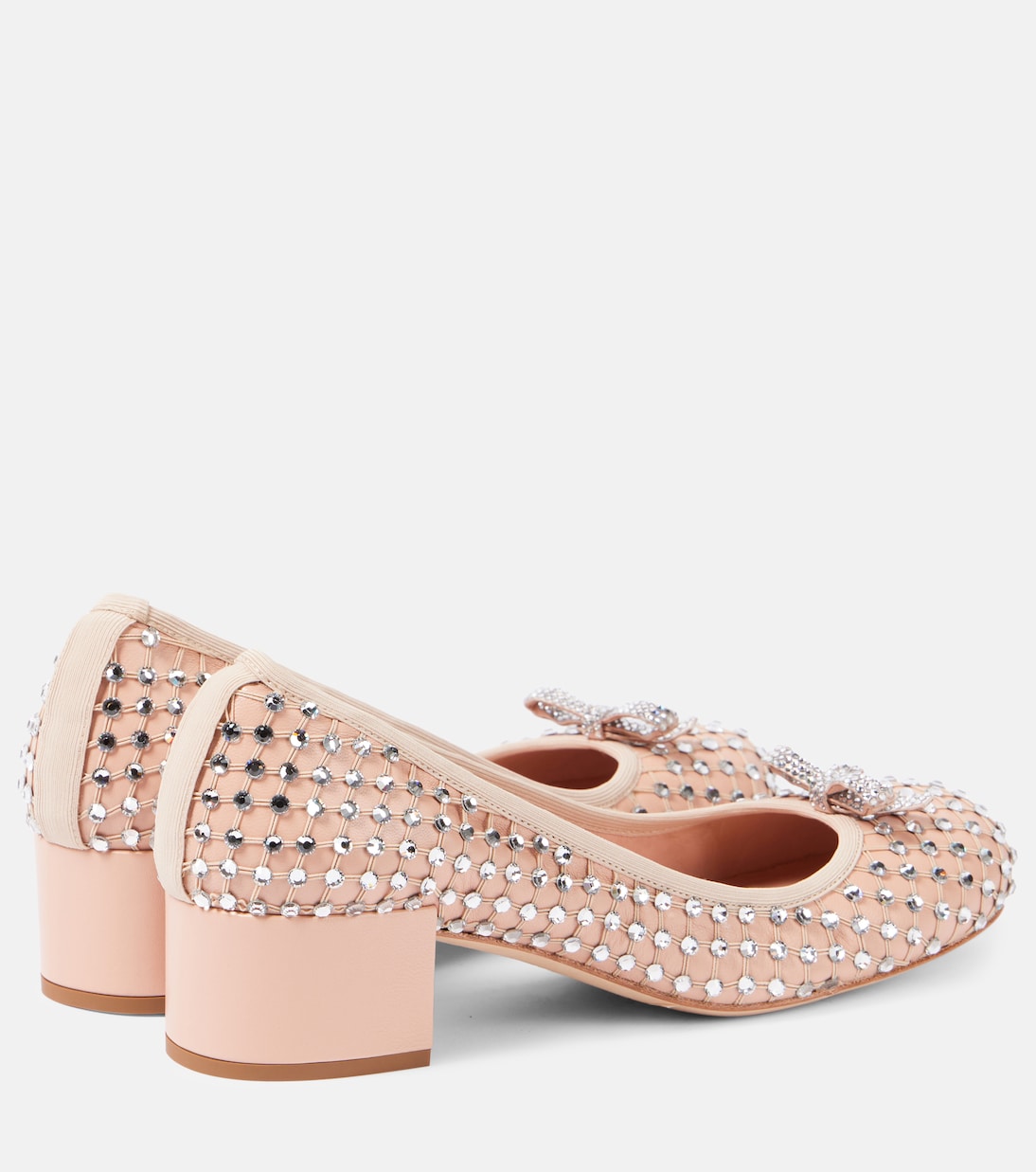 Pumps aus Leder mit Kristallen | Rene Caovilla