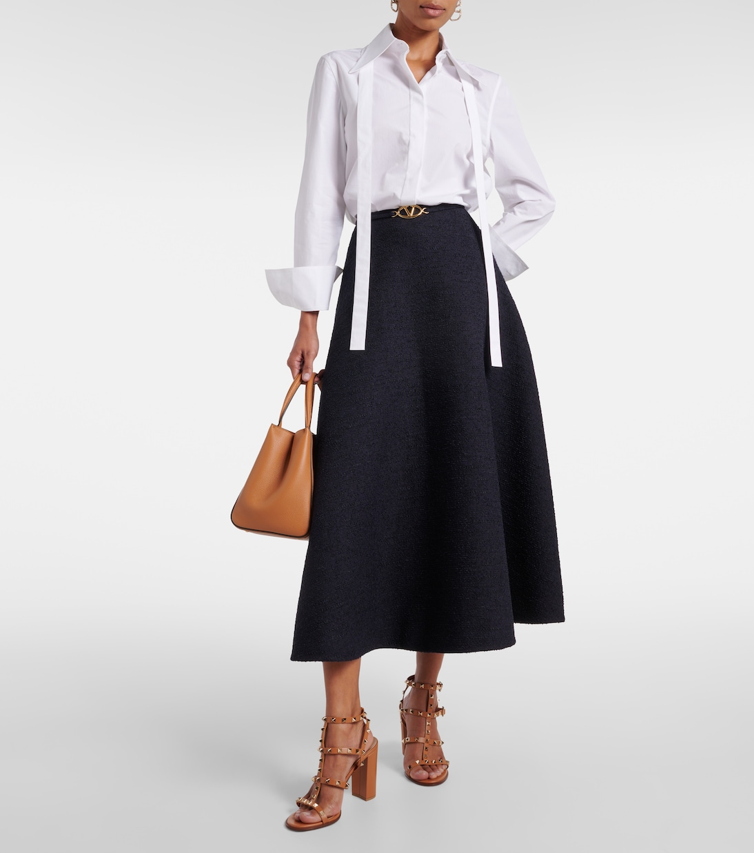 Tweed midi skirt | Valentino